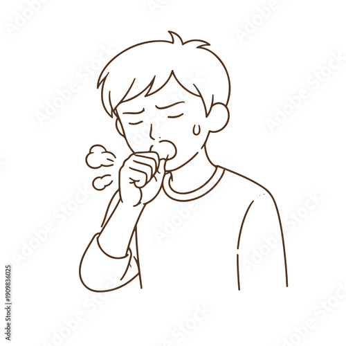 A man is coughing illustration vector on a white background
Vector illustration on a white background