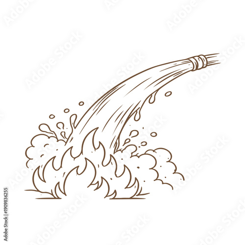 Water puts out fire illustration vector on a white background
Vector illustration on a white background
