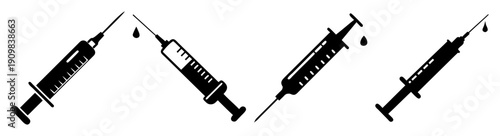 Three black professional microphones on stands isolated on white background for broadcast speech podcast interview recording