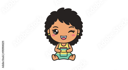 little girl with a lollipop