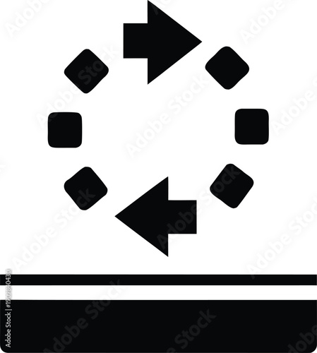 loading spinner silhouette vector illustration on transparent background