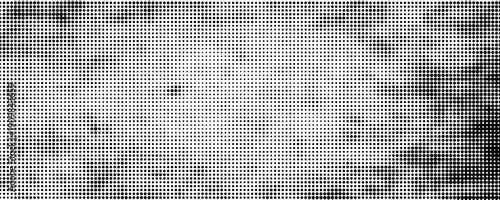 Dotted halftone gradient texture. Vanishing polka dot background. Repeating dots gradation pattern background. Black fading comic pop art overlay backdrop.