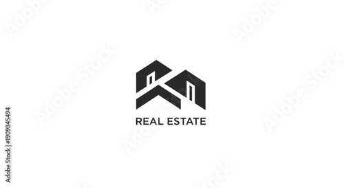 Modern Real Estate Logo Design with House Icons.
