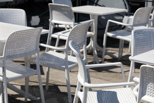 The outdoor cafe still has empty seats