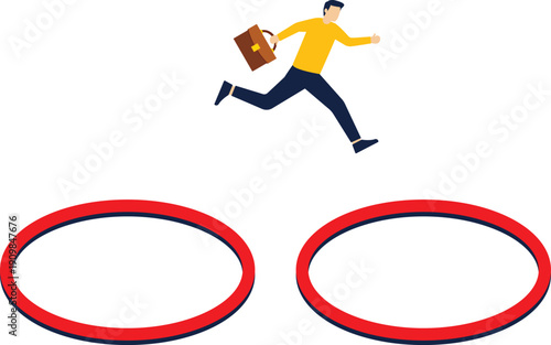 A man who is not bound stock illustration

