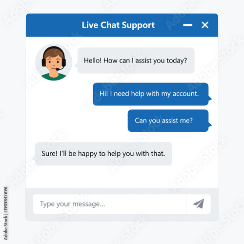 Live Chat Support Interaction with Customer Service Agent
