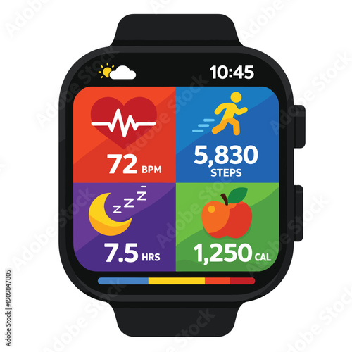 Smartwatch Health and Fitness Tracker Interface