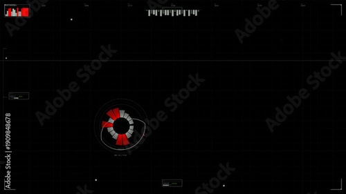 Wallpaper Mural Hud animation for videographers showcasing a sci-fi interface with colorful elements for dynamic video projects Torontodigital.ca