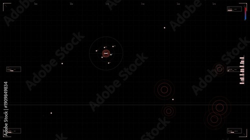 Wallpaper Mural Hud animation for web designers in sci-fi space showcases various graphic elements and data interfaces for creative projects Torontodigital.ca