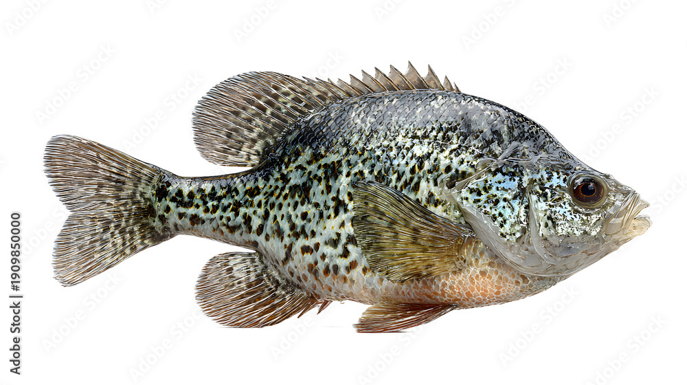 Naklejka premium A vibrant and colorful fish with intricate scales and fins isolated on transparent background swimming in ocean waters with detailed texture