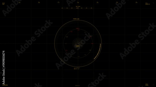 Wallpaper Mural Hud animation for web designers in a sci-fi space setting showcasing data visualization and movement at a high-tech interface Torontodigital.ca