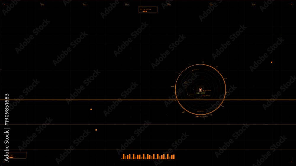 custom made wallpaper toronto digitalHud animation for webdesign project set in a sci-fi space setting featuring glowing elements and data visuals