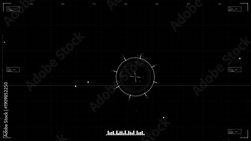 Wallpaper Mural Hud animation used by webdesigner in a scifi space environment during a digital project Torontodigital.ca