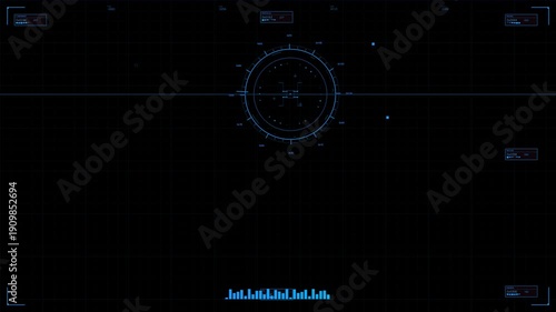 Wallpaper Mural Hud animation for web designer in futuristic space theme with interactive elements displayed on a digital canvas Torontodigital.ca