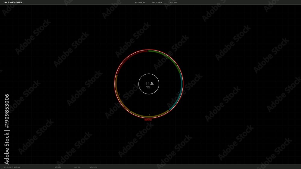 custom made wallpaper toronto digitalHud animation for webdesign in sci fi space showing control data on black background