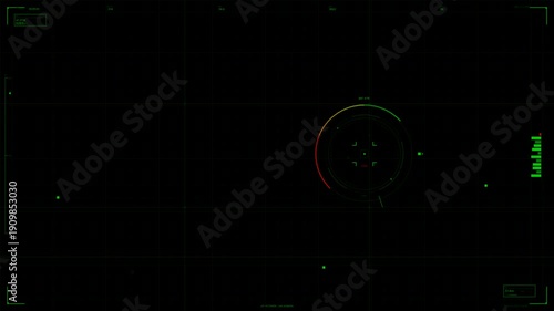 Wallpaper Mural Hud animation for webdesigner showing sci-fi space setting with user interface elements and data display during design process Torontodigital.ca