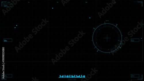 Wallpaper Mural Hud animation for web designer showcasing a sci-fi environment with interactive elements and data visualizations set in outer space Torontodigital.ca