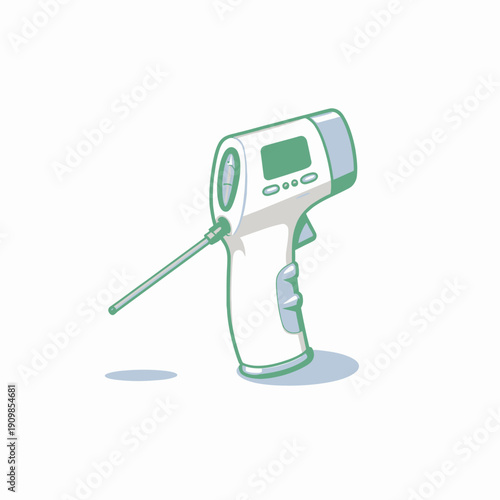 Digital Infrared Thermometer with LCD Display for Precise Non-Contact Temperature Measurements in Medical and Industrial Applications