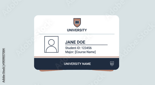 University Student ID Card Template