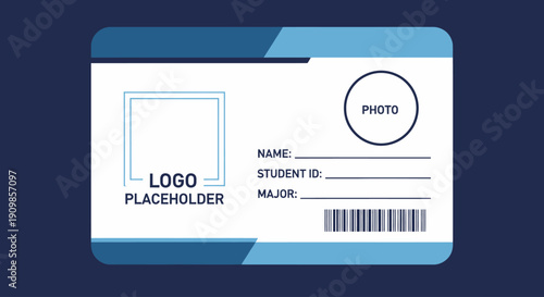 University Student ID Card Template Design