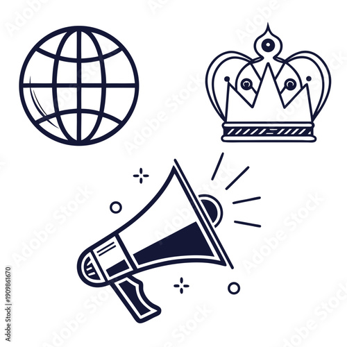 Global announcement with royal megaphone