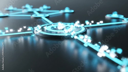 Smooth directional motion lines guiding forward animation