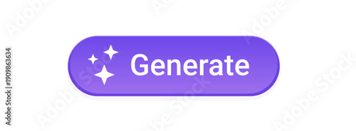 Ai button generator icon technology. Artificial intelligence generator image star illustration ai design prompt