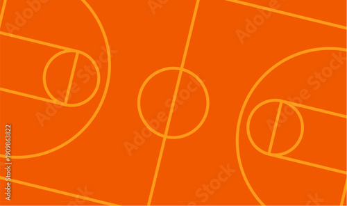 Basketball Court line basket texture vector background. Sport basketball arena stadium field game.