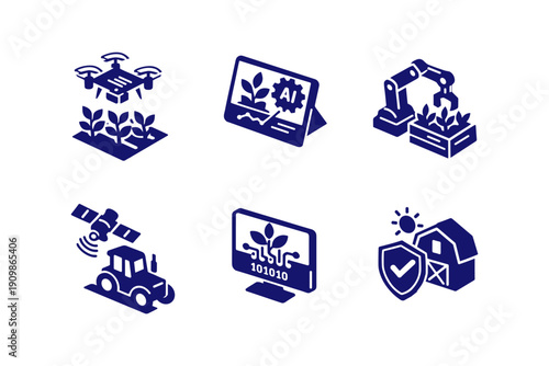 Smart Farming Technology Icons
