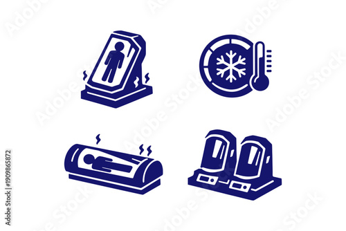 Cryotherapy Equipment Icons