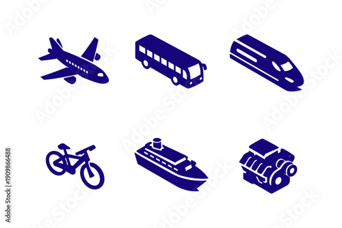 Transportation Icons Set