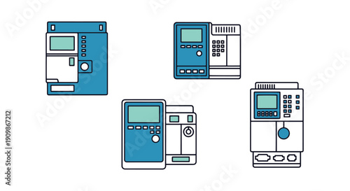 PLC Line art vector