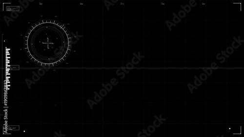 Wallpaper Mural Hud animation for web designer in sci-fi space scene displayed on digital interface in web development project Torontodigital.ca