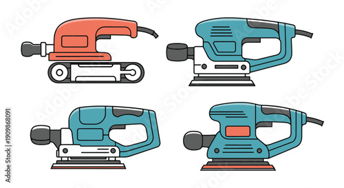 Power Sander Line filed color clean design