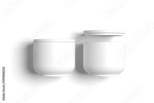 Blank Mini Mug or Cup Mockup with white background, 3d rendered