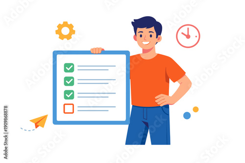 Man Holding Checklist