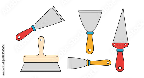 Putty Knife Line art colorful