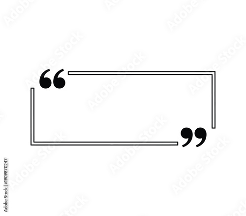 Quotation mark bracket illustration