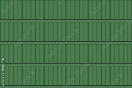 Green wall panels pattern for facade and interior design projects. Decorative vertical slat texture suitable for architectural exterior cladding, modern interiors and building surfaces.