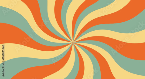 A mesmerizing spiral pattern illustration with swirling shapes and vibrant colors viewed from directly above