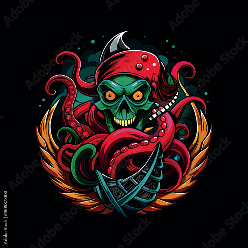 sea monster. ready for printing