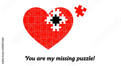 Heartfelt Connection Represented by Interlocking Puzzle Pieces Symbolizing Love and Togetherness