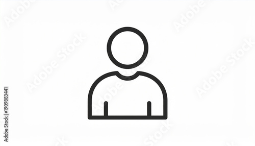 Einzelne Person als Icon, Benutzerprofil-Symbol für Account, Login und Nutzer