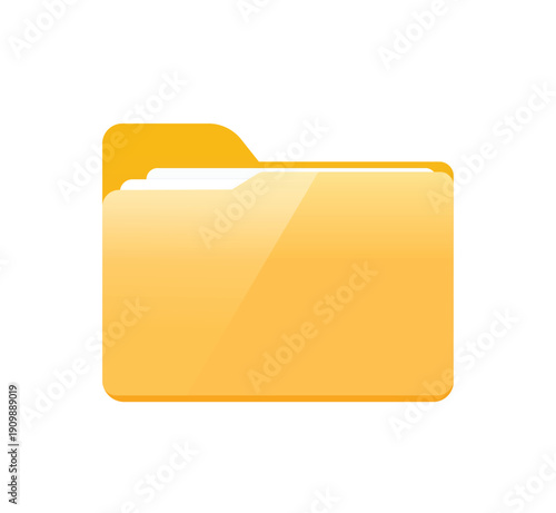 Computer 3d Folder Mockup Vector
