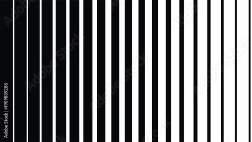 Black vertical lines on halftone white background, linear geometric graphic illustration, modern pattern wallpaper design