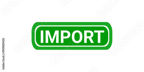 Import green grunge rubber stamp with background vector illustration. Import green stamp seal with background vector illustration. 