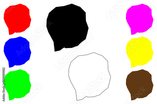 Thies city (Republic of Senegal) map vector illustration, scribble sketch Thies map