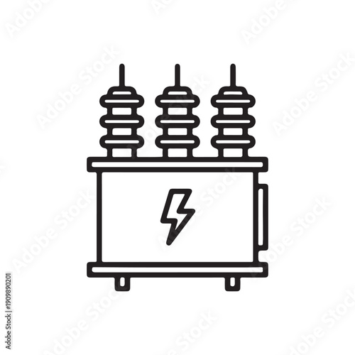 electric power supply and battery charger icon vector illustration
