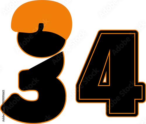 numero 34 tipografia 