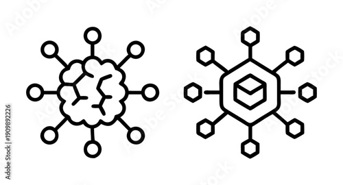 Brain and cube network connection concept for artificial intelligence and data science
